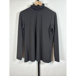 J McLaughlin Nora Turtleneck Top Women's Large Black Lightweight Minimalist
